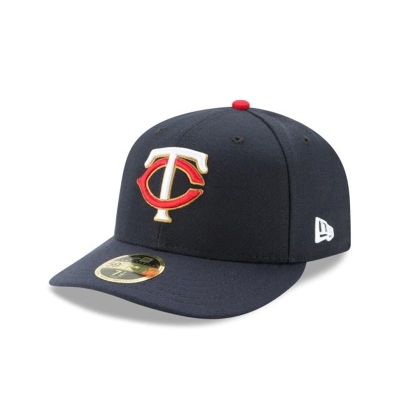 Blue Minnesota Twins Hat - New Era MLB Authentic Collection Low Profile 59FIFTY Fitted Caps USA0596784